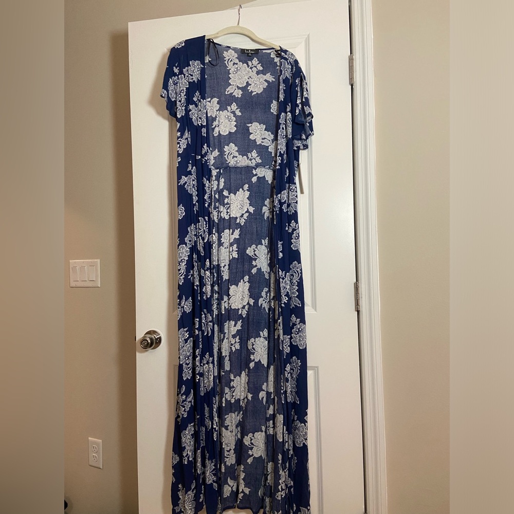Lulus Maxi Dress Blue Floral
